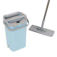 Flat Squeeze Mop and Bucket Hand Free Wringing Floor Cleaning Mop Microfiber Mop Pads Wet or Dry Usage on Hardwood Laminate Tile