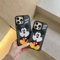 KIKI Case.tify Original silicone Phone Case For iPhone 14 14plus 14pro 14promax 11 12 13promax x xr xsmax 7+ 7plus Cartoon Mickey 3D printing pattern High-end shockproof hard case Black