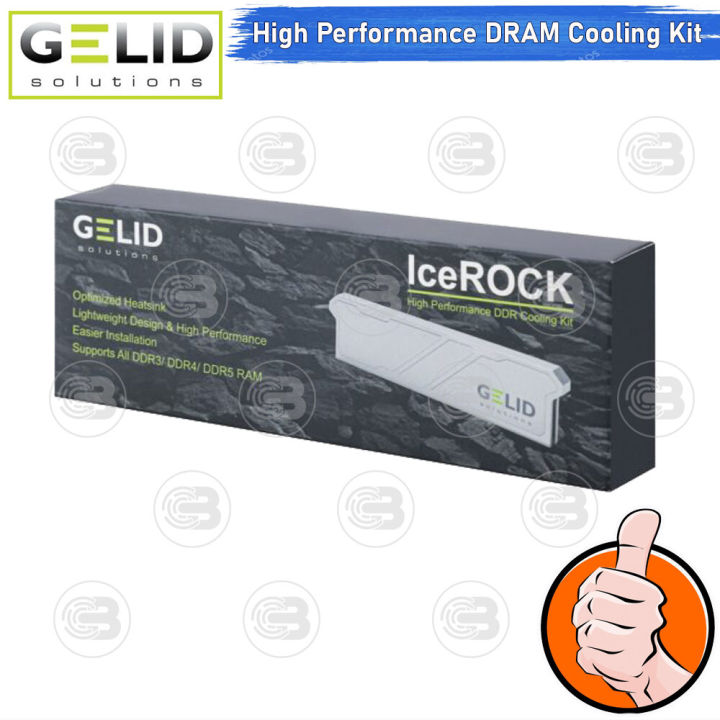 coolblasterthai-gelid-icerock-silver-high-performance-ddr-cooling-kit-aluminium-made-supports-ddr3-ddr4-ddr5