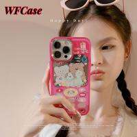 WFCase เคสสำหรับ iPhone 14 Pro Max 13 Pro Max 12 Pro Max 11 Pro Max 3D กดปุ่ม (+ เจาะ Flash) พื้นผิวกระจกชุบไฟฟ้าเคสโทรศัพท์เคสป้องกันกล้องแบบเต็มรูปแบบ