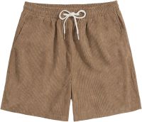 MakeMeChic Mens Corduroy Shorts Casual Drawstring Waist Straight Leg Shorts with Pockets