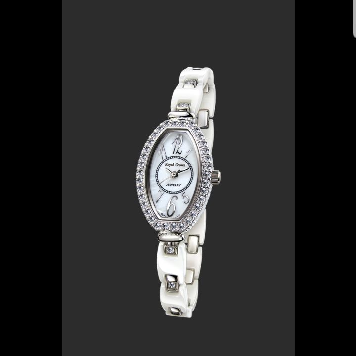 royal-crown-นาฬิกาสำหรับสตรี-ประดับเพชร-สายเซรามิค-รุ่น-3813l-สี-black