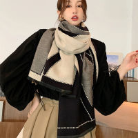 2022 Big Brand Elegant Plaid Cashmere Scarves Luxury Womens New Scarf Warm Horse Jacquard Double-sided Two-colors Printed Thick Soft Warm Shawl