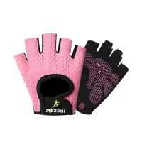 [Miss Lan]REXCHI/Leiqi Cycling Gloves Half-finger Bicycle Fitness Gloves Outdoor Sports Silicone Non-slip Men and Women