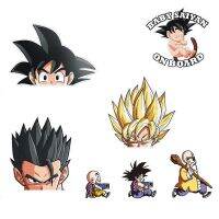 hotx【DT】 Anime CarStickers Saiya-jin ElectricMotorcycle DecorativeStickers Son Goku Kuririn Glass Childrens Gifts