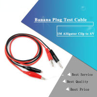 1M Alligator Cilp to AV Banana Plug Test Cable Lead Connector Dual Tester Probe 35mm Crocodile Clip for Multimeter Measure Tool