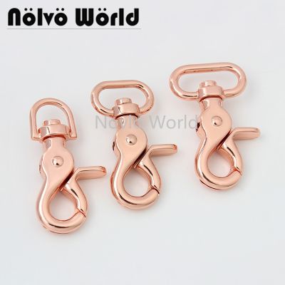 10-50 Pcs Rose Gold 5 Size 13-20-25-32-38mm Dog Collar Strong Trigger Snap Hook Metal Trigger Snap Hook Swivel Clasp Hooks