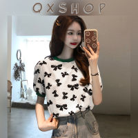 QXshop ?? โอ้โห้ ละมุนไม่ไหวค่ะคุณพรี่~~ เสื้อยืดคอกลมสกรีนลายโบสุดตั๊ลล้ากกกกก  มีให้เลือกอีกเพียบต้องจัดสักตัวแล้ว✨