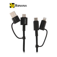 สายชาร์จ TECHPRO 4-in-1 Multifunctional Fast Charge &amp; Data Sync 1.2M. Black  by Banana IT