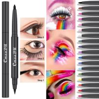 Self adhesive Colorful Eyeliner 2 In 1 Lash Glue Eye Liner Pen No Glue No Waterproof Magnetic Liquid Eyeliner Eye Makeup