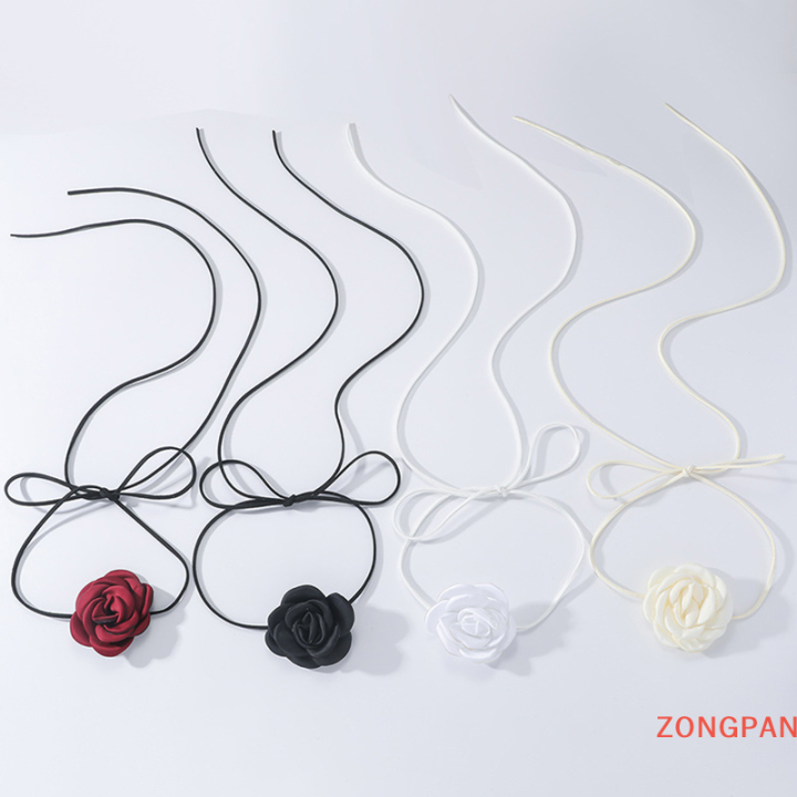 zongpan-สร้อยคอดอกไม้กำมะหยี่คอปกดอกไม้ขนาดใหญ่สร้อยคอโชกเกอร์ดอกไม้-camellia-สำหรับผู้หญิง