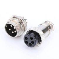 1set GX16 5Pins Screw Type Electrical Aviation Plug Socket Connector New