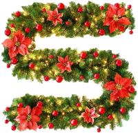2.7M LED Light Christmas Rattan Wreath Luxury Christmas Decorations Garland Decoration Rattan With Lights Xmas Home Party