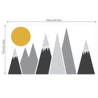 (สติ๊กเกอร์และรูปลอกผนัง) สไตล์นอร์ดิกกุนุมไบนาซิสติค Dkamar Anak-Anak Dekorasi Kamar Anak Sun Gunung Sun Gunung DIY AL013สติกเกอร์ Dinding