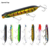 SportsTop 10cm18g เหมือนจริงประดิษฐ์ฮาร์ดเหยื่อหล่อยาว Topwater ลอยตกปลาล่อเหยื่อด้วยตะขอแหลม