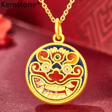 Gold lion 2025 pendant necklace