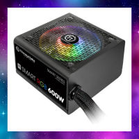 POWER SUPPLY (อุปกรณ์จ่ายไฟ) THERMALTAKE SMART RGB 600W 80 PLUS ใช้งานปกติ ประกัน3/2024