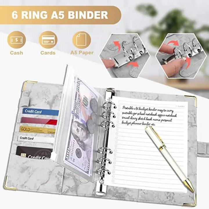 budget-notebook-marble-notebook-polyurethane-notebook-ledger-loose-leather-manual-pu-leaf-folder-manual-ledger-book-laptop-x4z1