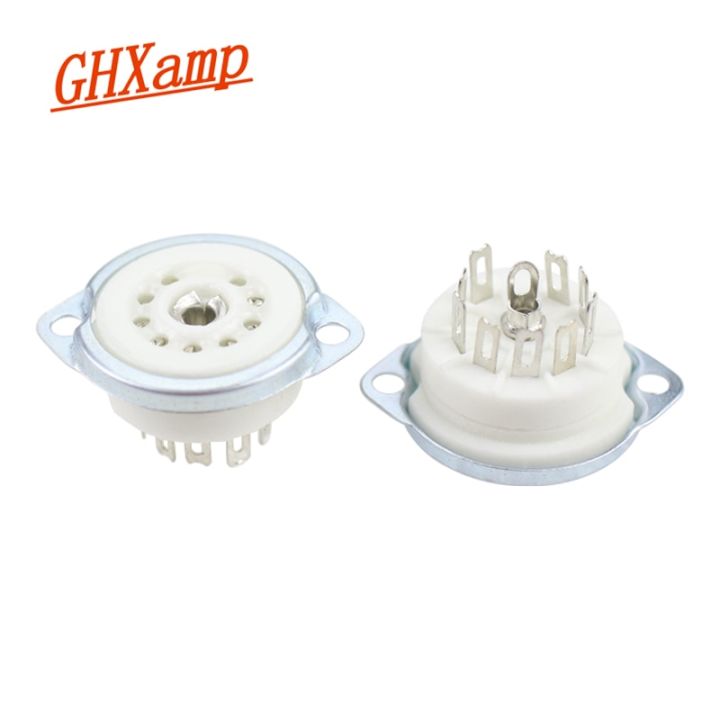 ghxamp-nine-pin-electronic-tube-socket-for-ecc83-6n3-6n11-6p14-5670-amplifier-valve-nine-foot-socket-2pcs