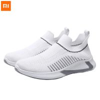 Xiaomi Sport Shoes Men Fashion Walking Shoes Mesh Ultra Lightweight Running Shoes Cal Breathable Knit Slip on Sneakers