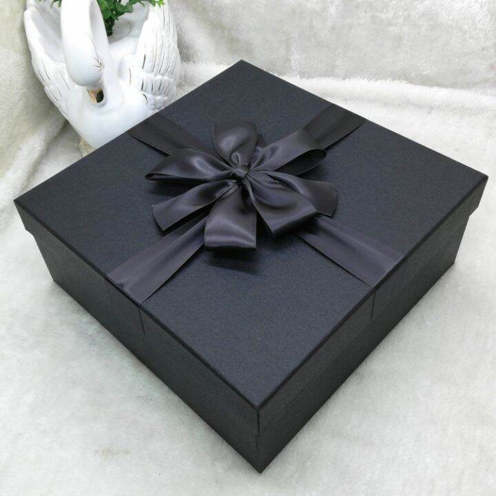 Extra large black gift box square gift box photo frame photo album book album gift box LOGO