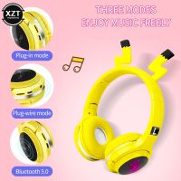 【CW】 Cute Kids Bluetooth Headphones Head mounted Pikachu Angel Wings Anime Wireless Game Headset With Micrphone