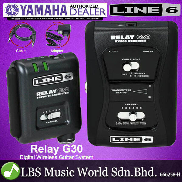 Line 6 Relay G30 Compact Digital Guitar Wireless System with TBP06