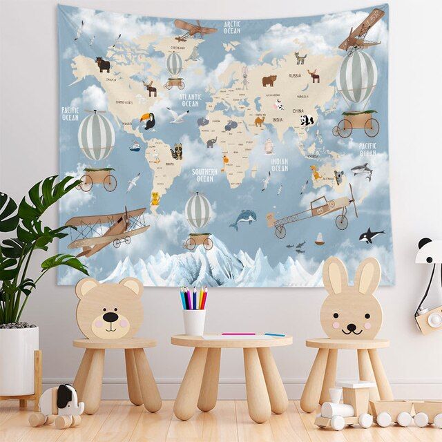 animal-world-map-tapestry-high-definition-map-fabric-childrens-room-decoration-tapestry-wall-hanging-garden-posters-for-outside