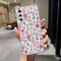 SNOOTORY เคสโทรศัพท์ TPU แบบน่มด้านหลังใสสำหรับ S22 Samsung,Magsafet ลายดอกไม้สำหรับ Samsung S23 S22 S21 S20พิเศษ