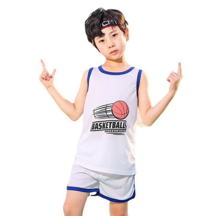 80-160cm-childrens-breathable-sports-suit-basketball-uniform-casual-vest-baby-sleeveless-jersey-performance-clothing-quick-drying-korean-version