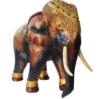 ไม้แกะสลักรูปช้างเดินเส้น Carved elephant ช้างแกะสลักแก้บน แกะสลักด้วยมือ เสริม ฮวงจุ้ย เสริมบารมี ประดับตกแต่งบ้าน