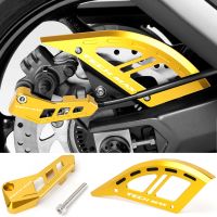 ◑ Tech Max CNC 2023 Motorcycle Brake Disc Guard Cover Protector Accessories For Yamaha T-MAX 560 tmax 560 Brake Line Clamps