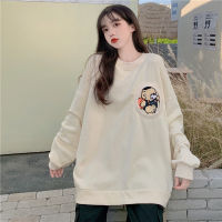 Hong Kong Style Hiphop Bear Hoodie Womens Thin Ins Loose BF Idle Style American Fried Street Chic Early Autumn Top