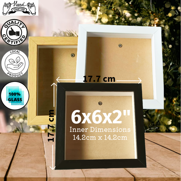 2 inch Depth 6x6 Shadow Box Frames Multipurpose Shadow Box Dried Flower