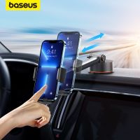 Baseus Car Phone Holder Suction Cup Adjustable Dashboard Phone Stand Universial Mobile Phone Support For iPhone14 Samsung Xiaomi Car Mounts