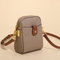 New Niche Head Layer Cowhide Mobile Phone Bag Female Cross-body Small Bag Leisure Leather Female Bag Multi-function Coin Purse Cross Body Shoulder Bag