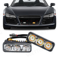 DRL LED Daytime Running Light Universal 1Pair High Power Waterproof 6000k White Turn Signal Yellow With Fog Lamp Car Accessories