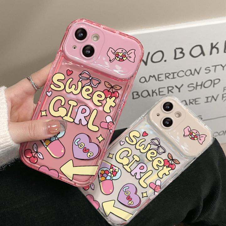 สำหรับ-iphone-sweet-girl-เคสโทรศัพท์ซิลิโคนลายการ์ตูนน่ารัก-เคสโทรศัพท์กระจกแต่งหน้า-for-iphone-รุ่น-12-13-14-11-xsmax-xr-x-xs-8-7plus