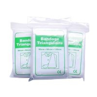 【YF】 5Pcs Non-woven Thickened Gauze Triangle Bandage First Aid Kit Sterilization Medical Rescue Self Adhesive Elastic Wristband