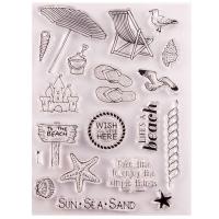 Qearl Clear stamps Sea Travel to beach rubber Silicone stamps Scrapbooking craft DIY