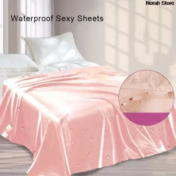 J Silk Adult Sex Bed Sheets Sexy Game Waterproof Hypoallergenic Mattress  Cover Full Queen King Bedding Sheets