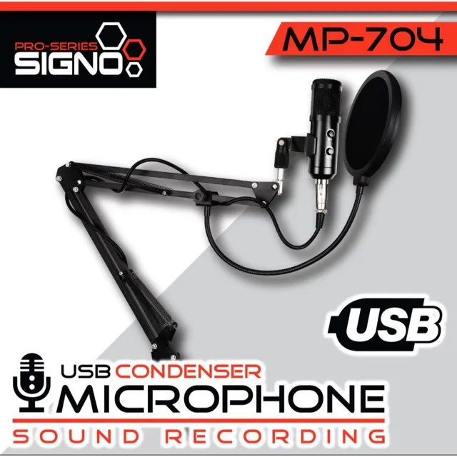 SIGNO ProSeries MP704 USB Condenser Microphone Sound Recording
