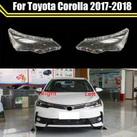 ไฟหน้าเลนส์กระจกหน้าโป๊ะไฟแบบโปร่งใสโคมไฟอัตโนมัติสำหรับรถยนต์ Toyota Corolla 2017ฝาครอบไฟหน้า2018