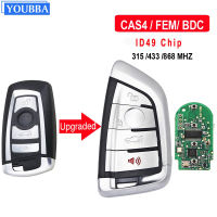 YOUBBA CAS4ดัดแปลงกุญแจรีโมทที่มี4ปุ่ม315433868MHz ID49ชิป FOB สำหรับ BMW 5 7 Series F แชสซี2012 2013 2014 2015 16