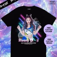 unisex Yeji itzy เสื้อยืดลําลอง แขนสั้น พิมพ์ลาย kpop harajuku สไตล์เกาหลี