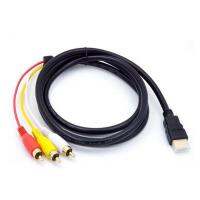 Juwe HDMI TO 3RCA AV COMPOSITE M/M ตัวเชื่อมต่ออะแดปเตอร์เคเบิ้ลเครื่องส่งสัญญาณ