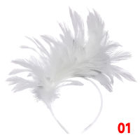 Chunren Women Party Headdress อุปกรณ์เสริมผม Feather Hair Hoop Bands Feather Headband เทศกาลฮาโลวีน Female