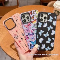 Art Vine Flower Butterfly CASETiFY Phone Case For iPhone 13 12 Pro Max 11 Pro Max X XR XS MAX 7 8 Plus Case Flannel Silicone Protection Shockproof Soft Cover