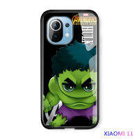 UCUC เคสโทรศัพท์เคสสำหรับ Xiaomi MI 11 5Gกรณีการ์ตูนสำหรับสาวMarvelเคสโทรศัพท์สำหรับซูเปอร์ฮีโร่สำหรับManไอรอนแมนสไปเดอร์แมนฝาครอบGlossyกระจกเทมเปอร์กรณีปลอก