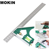 MOKIN 12 Angle Ruler Combination Square Ruler 4590 Degree With Bubble Level For Machinist Education Gauge Measuring Tools